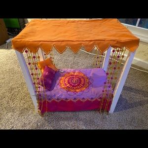 Julie’s bed and bedding